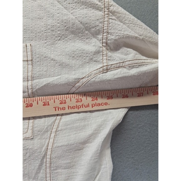 NWT Hem & Thread Women Button Up Top Beige Womens Size Small Minimalist Boho - Picture 4 of 8